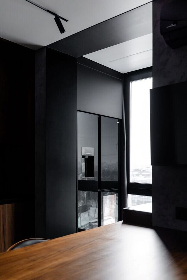 Фотография: Кухня и столовая в стиле Современный, Малогабаритная квартира, Квартира, Проект дня, Москва, 1 комната, 40-60 метров, эклектика с элементами современного, Александр Джикаеви – фото на INMYROOM