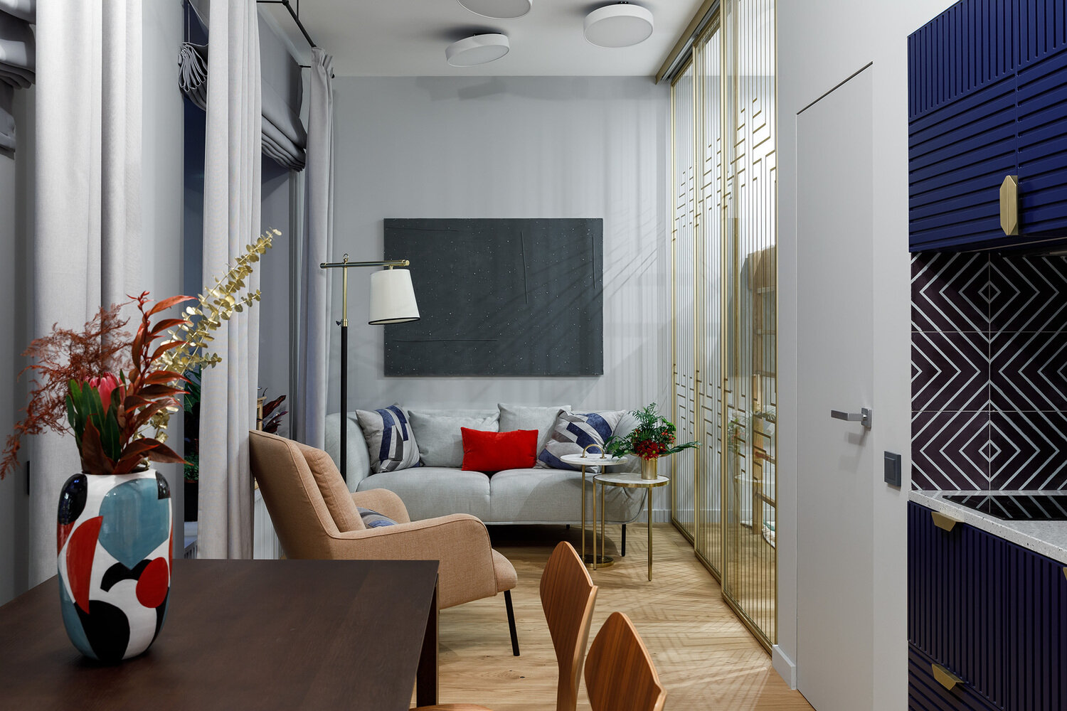 Фотография: Кухня и столовая в стиле Современный, Малогабаритная квартира, Квартира, Студия, Проект недели, Санкт-Петербург, Кирпичный дом, 40-60 метров, Interior Design by Margo, Маргарита Мережнюк – фото на INMYROOM