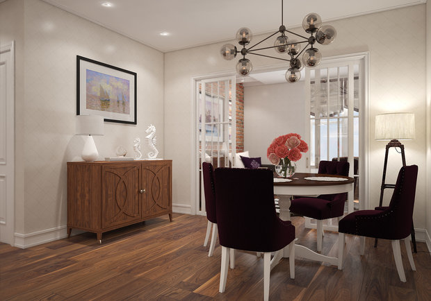 Фотография: Кухня и столовая в стиле Прованс и Кантри, Лофт, Современный, Квартира, Проект недели, Москва, Студия 3.14, Тимур Абдрахманов, Ирина Леготкина, новостройка, Монолитный дом, 3 комнаты, 60-90 метров – фото на INMYROOM