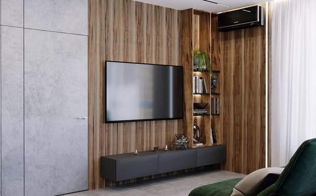 Фотография: Гостиная в стиле Лофт, Современный, Квартира, Проект недели, Санкт-Петербург, 3 комнаты, 60-90 метров, Монолитно-кирпичный, Студия 20:18 – фото на INMYROOM