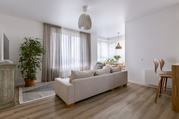 Фотография: Гостиная в стиле Скандинавский, Эклектика, Проект недели, Санкт-Петербург, Эко, 3 комнаты, 60-90 метров, I am design studio – фото на INMYROOM