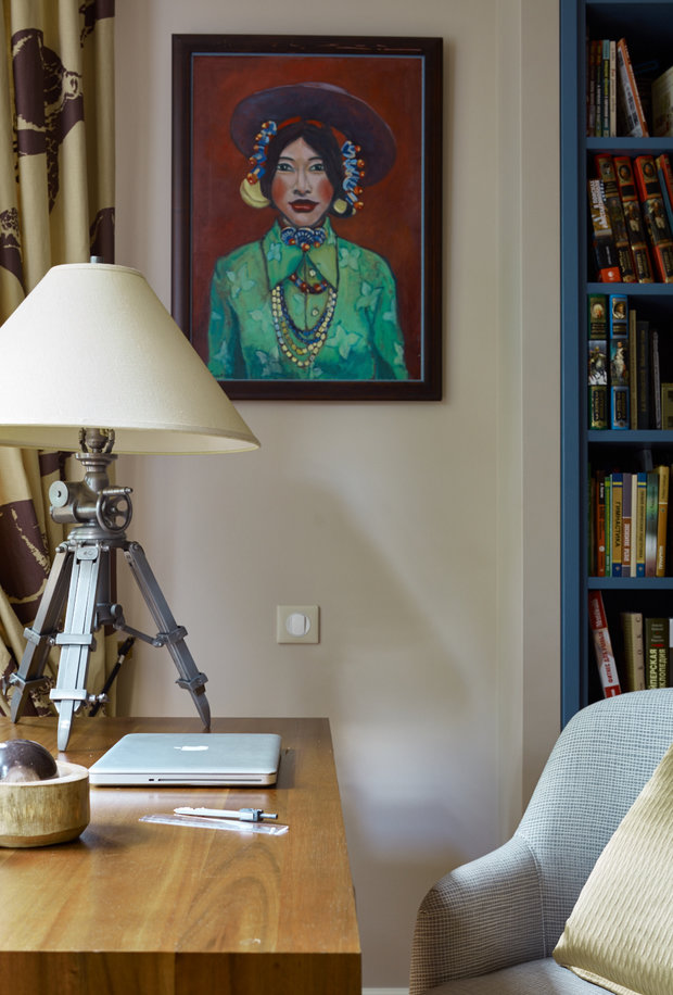 Фотография: Кабинет в стиле Прованс и Кантри, Квартира, Проект недели, Надя Зотова, Сталинка, 3 комнаты, Более 90 метров, студия Enjoy Home – фото на INMYROOM