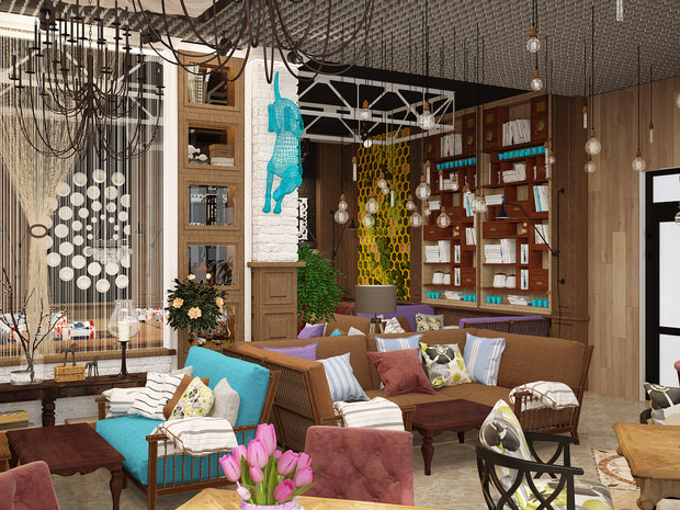 Фото из портфолио Lounge cafe – фотографии дизайна интерьеров на INMYROOM