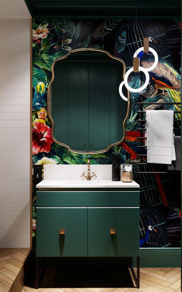 Фотография: Ванная в стиле Современный, Кухня и столовая, Гостиная, Спальня, Квартира, Студия, Белый, Проект недели, Зеленый, Желтый, 40-60 метров, ПРЕМИЯ INMYROOM – фото на INMYROOM Фотография: Ванная в стиле Современный, Кухня и столовая, Гостиная, Спальня, Квартира, Студия, Белый, Проект недели, Зеленый, Желтый, 40-60 метров, ПРЕМИЯ INMYROOM – фото на INMYROOM