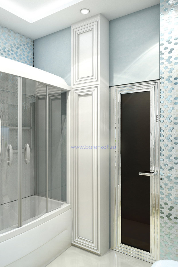 Фото из портфолио Дизайн проект туалета в стиле современной классики. Москва. Мичуринский  – фотографии дизайна интерьеров на InMyRoom.ru