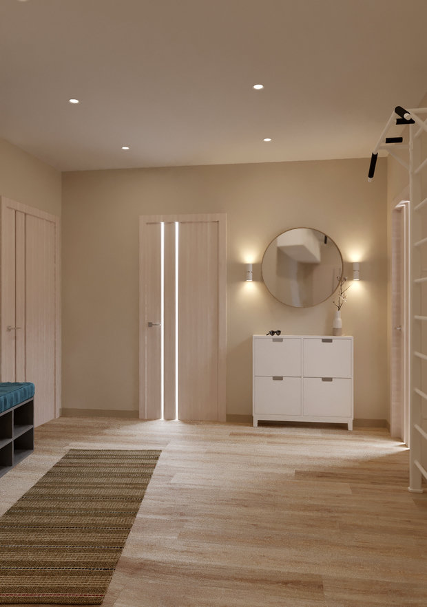 Фотография: Прихожая в стиле Современный, Скандинавский, Квартира, Проект недели, Санкт-Петербург, 3 комнаты, Более 90 метров, Start Design – фото на INMYROOM