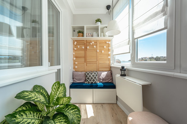 Фотография: Балкон в стиле Современный, Квартира, Проект дня, 2 комнаты, 40-60 метров, Татьяна Петрова, Ego Design – фото на INMYROOM