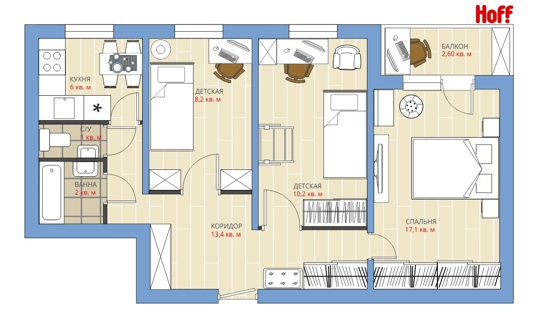 Фотография: в стиле , Квартира, Планировки, HOFF, Перепланировка, HOFF, II-49, Анастасия Киселева, Панельный дом, 3 комнаты, 60-90 метров – фото на INMYROOM Фотография: в стиле , Квартира, Планировки, HOFF, Перепланировка, HOFF, II-49, Анастасия Киселева, Панельный дом, 3 комнаты, 60-90 метров – фото на INMYROOM