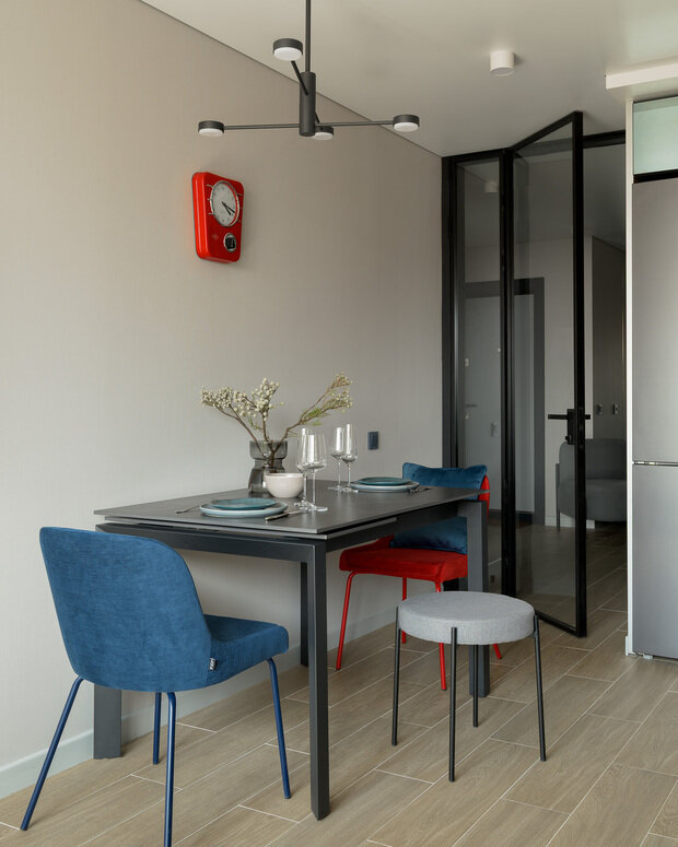 Фотография: Кухня и столовая в стиле Современный, Минимализм, Квартира, Проект дня, Пенза, 2 комнаты, 60-90 метров, Ольга Писарькова – фото на INMYROOM