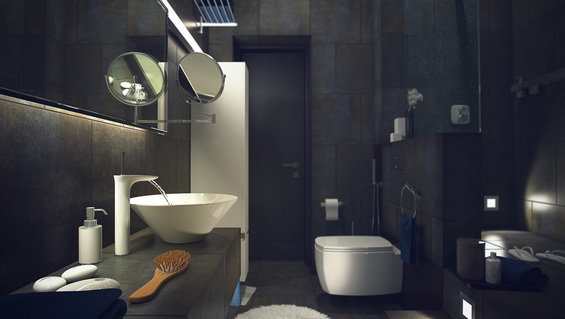 Фотография: Ванная в стиле Лофт, Квартира, Дома и квартиры, Индустриальный – фото на INMYROOM