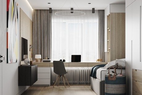 Современный интерьер квартиры 46 м² в ЖК I’M