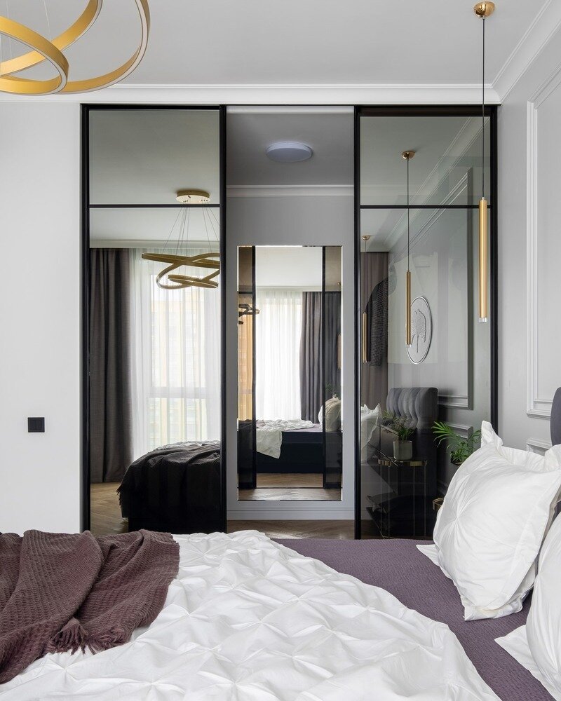 Фотография: Спальня в стиле Современный, Классический, Квартира, Проект недели, Москва, Марина Козлова, 3 комнаты, 60-90 метров, ColorCode Interiors – фото на INMYROOM