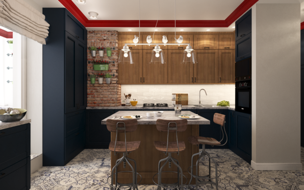 Фото из портфолио Красная лента – фотографии дизайна интерьеров на INMYROOM