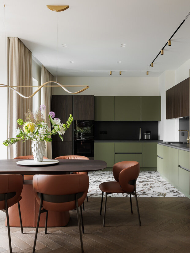 Фотография: Кухня и столовая в стиле Современный, Минимализм, Квартира, Проект недели, Санкт-Петербург, 3 комнаты, Более 90 метров, NG-Design, Наталья Пальцева – фото на INMYROOM