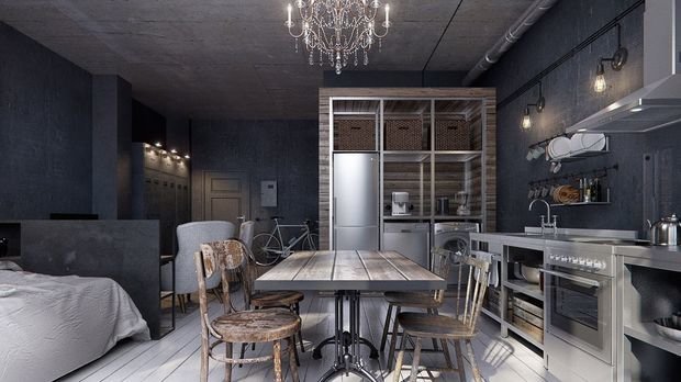 Фотография: Кухня и столовая в стиле Лофт, Декор интерьера, Малогабаритная квартира, Квартира, Дом, Декор – фото на INMYROOM