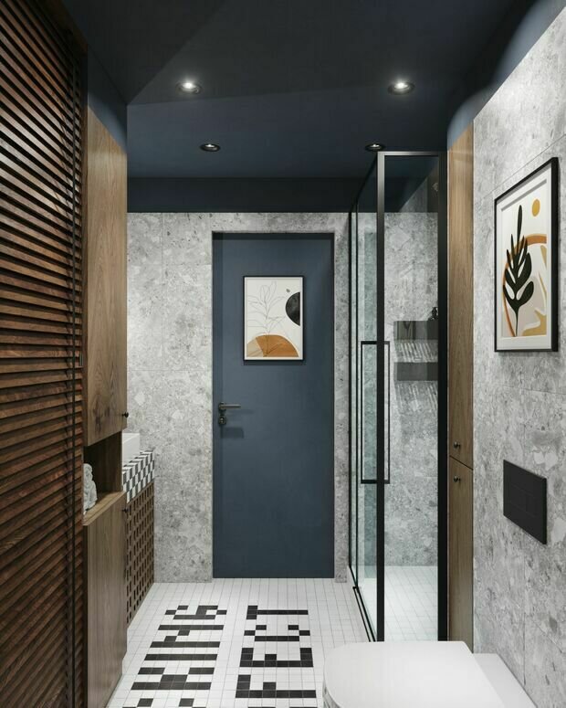 Фотография: Ванная в стиле Лофт, Современный, Эклектика, Квартира, Проект дня, Санкт-Петербург, 2 комнаты, 40-60 метров, ToTaste.studio – фото на INMYROOM