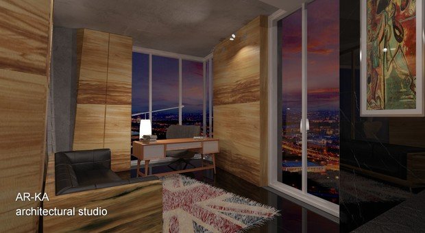 Фото из портфолио LUX Лофт на Мосфильмовской – фотографии дизайна интерьеров на InMyRoom.ru