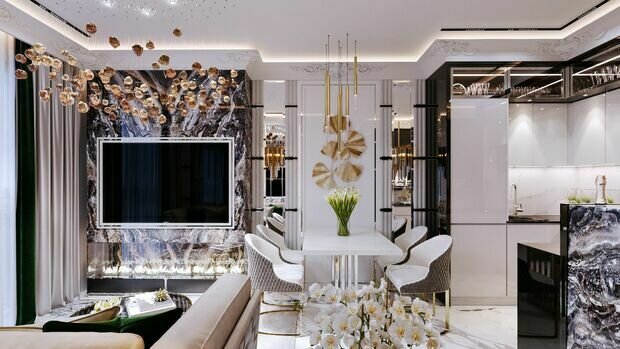 Фото из портфолио Квартира 55,5 м² в ЖК Селигер Сити: дорогие и оригинальные решения на каждом м² – фотографии дизайна интерьеров на INMYROOM