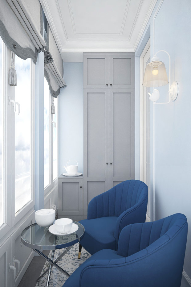 Фото из портфолио Квартира в "Воронцовском парке" в холодных тонах  – фотографии дизайна интерьеров на INMYROOM