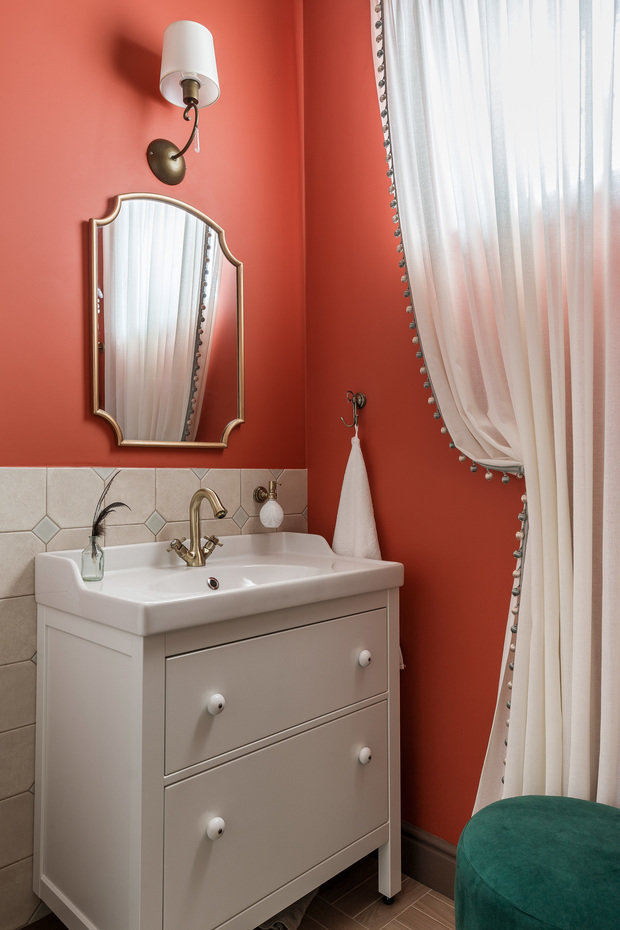 Фотография: Ванная в стиле Прованс и Кантри, Классический, Современный, Дом, Проект недели, Дом и дача, Таруса, 4 и больше, 60-90 метров, Евгения Лебедева – фото на INMYROOM