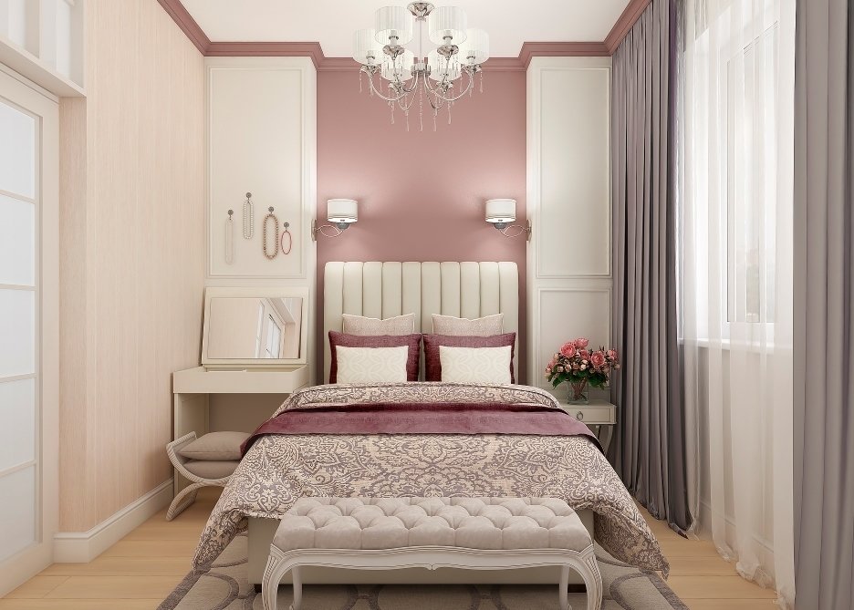 Фотография: Спальня в стиле Классический, Современный, Квартира, Проект недели, Челябинск, Insomnia, 1 комната, 40-60 метров, Монолитно-кирпичный, ЖК «Александровский» – фото на INMYROOM