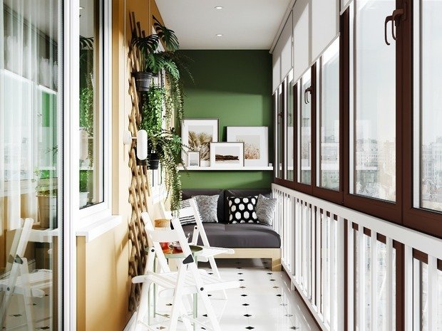Фотография: Балкон в стиле Современный, Эко, Кухня и столовая, Ванная, Гостиная, Квартира, Белый, Проект недели, Бежевый, Серый, 1 комната, до 40 метров, ПРЕМИЯ INMYROOM – фото на INMYROOM