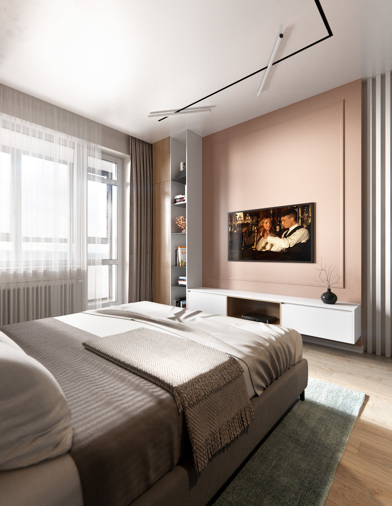 Фотография: Спальня в стиле Современный, Скандинавский, Квартира, Проект недели, Санкт-Петербург, 3 комнаты, 60-90 метров, Олег Минц – фото на INMYROOM