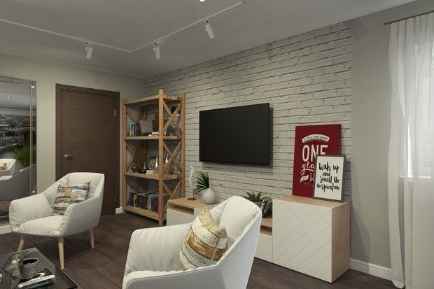 Фото из портфолио Студия в новостройке. 24м² – фотографии дизайна интерьеров на INMYROOM