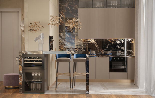 Фото из портфолио Дизайн-проект квартиры в ЖК «Квадрия» в стиле современная классика – фотографии дизайна интерьеров на INMYROOM