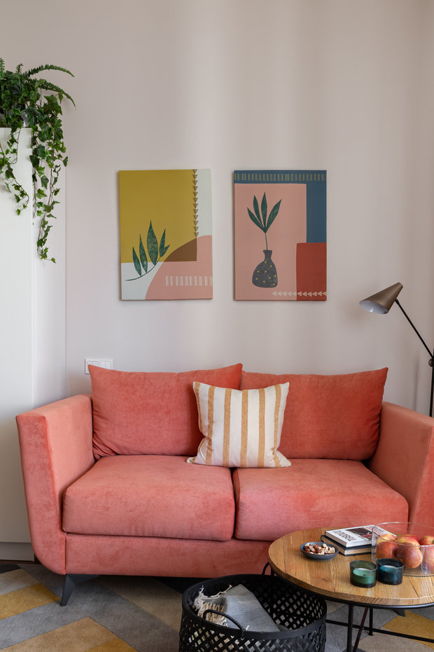 Фотография: Гостиная в стиле Современный, Проект недели, Москва, 4 и больше, Более 90 метров, Анастасия Гладышева – фото на INMYROOM