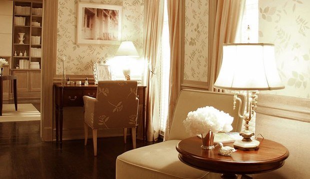 Фотография: Гостиная в стиле Прованс и Кантри, Квартира, Цвет в интерьере, Дома и квартиры, Советы – фото на INMYROOM