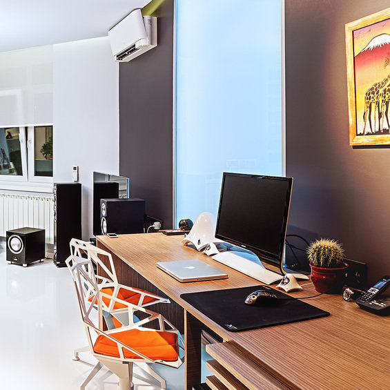 Фотография: Кабинет в стиле Современный, Квартира, Дома и квартиры – фото на INMYROOM