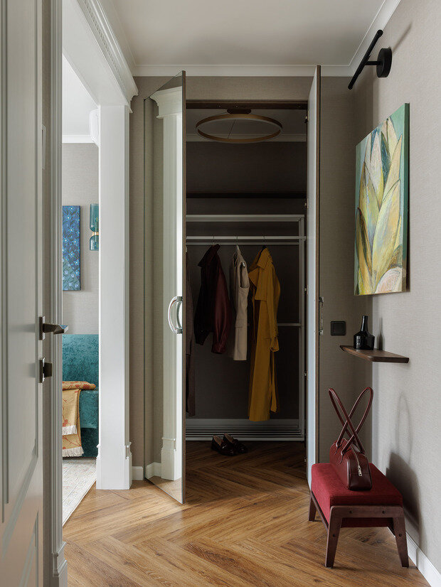 Фотография: Прихожая в стиле Современный, Эклектика, Винтажный, Квартира, Проект дня, Санкт-Петербург, 2 комнаты, 40-60 метров, Александра Якушенко – фото на INMYROOM
