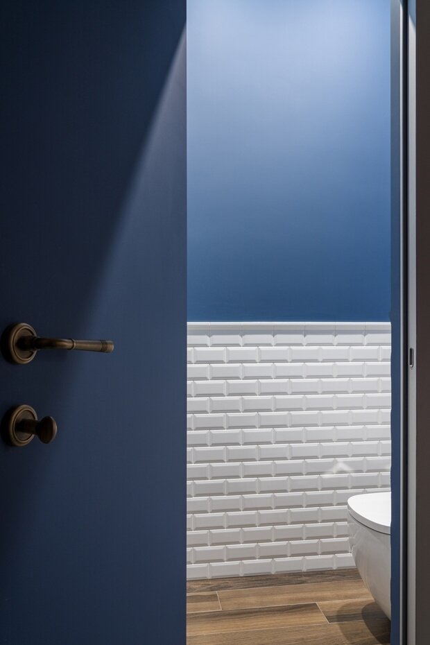 Фотография: Ванная в стиле Современный, Квартира, Проект дня, Москва, Сталинка, Кирпичный дом, 3 комнаты, Более 90 метров, Винтажный, DK Studio – фото на INMYROOM