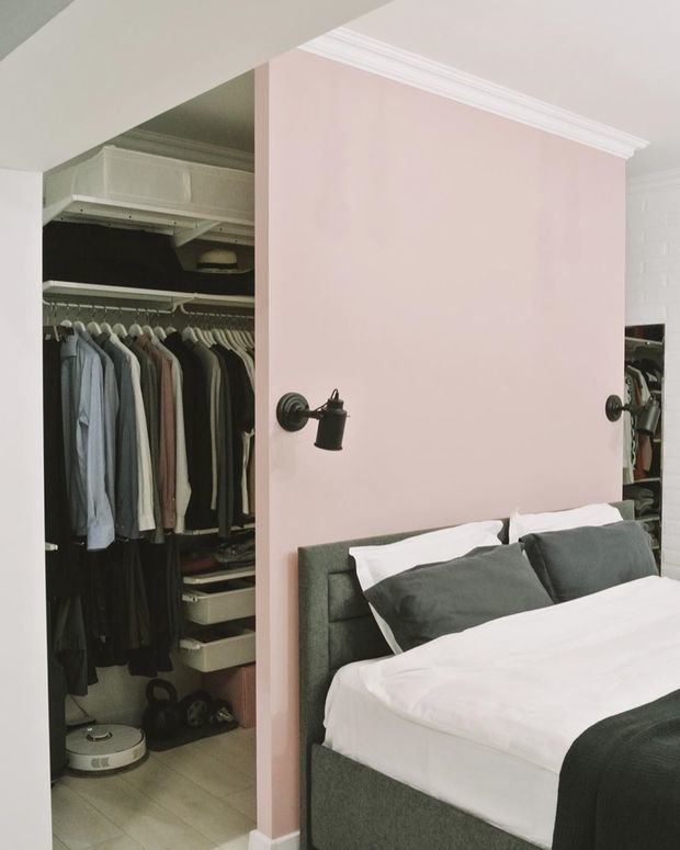 Фотография: Спальня в стиле Современный, Квартира, Проект недели, Панельный дом, 1 комната, 40-60 метров, Сбербанк, Некрасовка – фото на INMYROOM