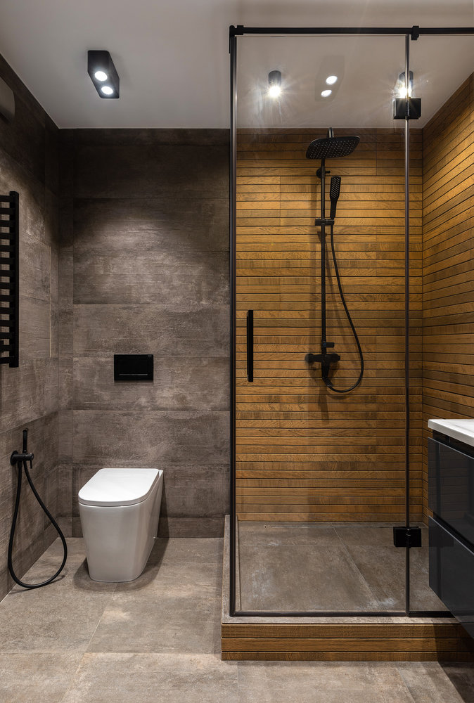 В санузле удалось уместить просторную душевую, раковину и унитаз, в ванне не было необходимости. В санузле удалось уместить просторную душевую, раковину и унитаз, в ванне не было необходимости.