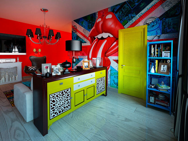 Фото из портфолио Квартира в стиле поп-арт – фотографии дизайна интерьеров на INMYROOM Фото из портфолио Квартира в стиле поп-арт – фотографии дизайна интерьеров на INMYROOM
