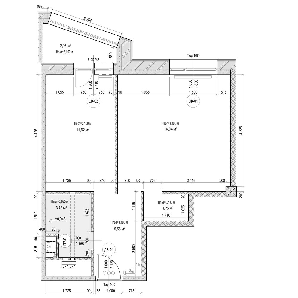 Фотография: Планировки в стиле , Современный, Малогабаритная квартира, Квартира, Проект недели, Москва, 1 комната, 40-60 метров, Светлана Краснова – фото на INMYROOM
