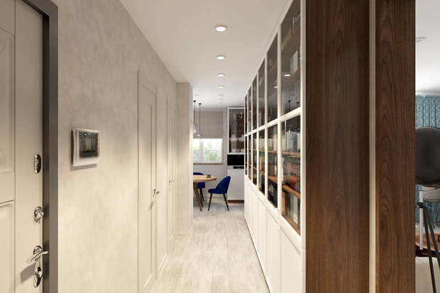 Фото из портфолио Трехкомнатная квартира 78 м2 в современном стиле, в доме серии П-44 – фотографии дизайна интерьеров на INMYROOM