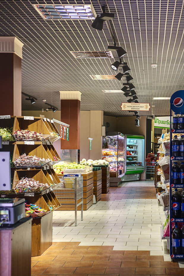 Фото из портфолио Континент — Освещение магазина продуктов – фотографии дизайна интерьеров на INMYROOM