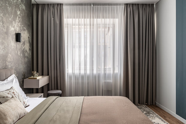 Фотография: Спальня в стиле Современный, Эклектика, Квартира, Проект дня, Москва, Сталинка, 3 комнаты, 60-90 метров, Карина Алтунина – фото на INMYROOM