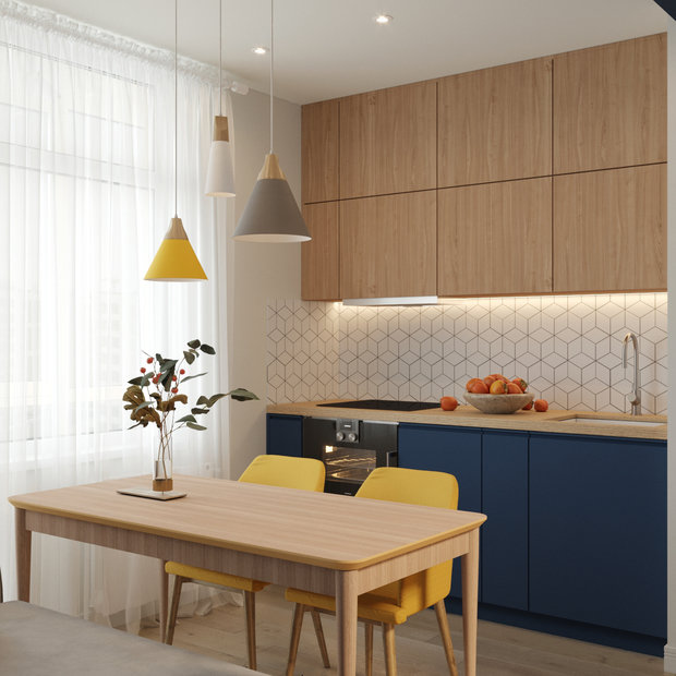 Фото из портфолио Квартира в скандинавском стиле в ЖК Галактика – фотографии дизайна интерьеров на INMYROOM