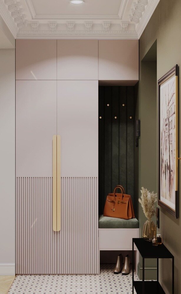 Фотография: Прихожая в стиле Классический, Современный, Минимализм, Квартира, Проект недели, Санкт-Петербург, Кирпичный дом, 4 и больше, 60-90 метров, Студия дизайна Максимаджи – фото на INMYROOM