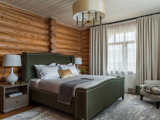 Кровати в спальнях новые, с красивой тактильно приятной обивкой.