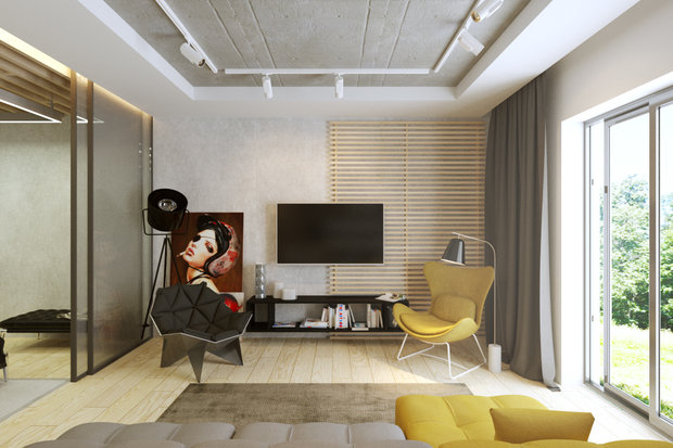 Фотография: Гостиная в стиле Лофт – фото на INMYROOM