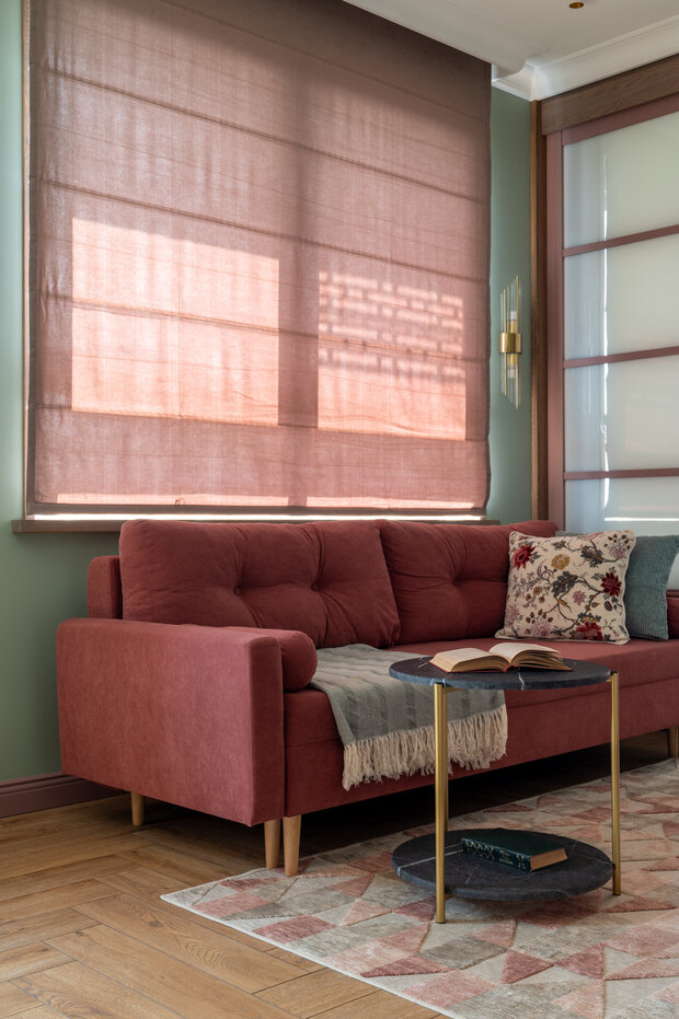 Фотография: Гостиная в стиле Современный, Малогабаритная квартира, Квартира, Проект дня, Москва, 2 комнаты, 40-60 метров – фото на INMYROOM