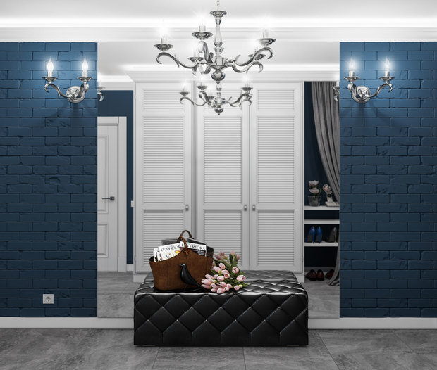 Фотография: Прихожая в стиле Классический, Современный, Квартира, Проект недели, новостройка, Ростов-на-Дону, OM Design, Маргарита Репина, Монолитный дом, 2 комнаты, 60-90 метров – фото на INMYROOM