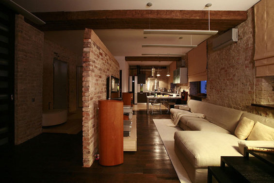 Фотография: Гостиная в стиле Лофт, Квартира, Дома и квартиры, Москва – фото на INMYROOM