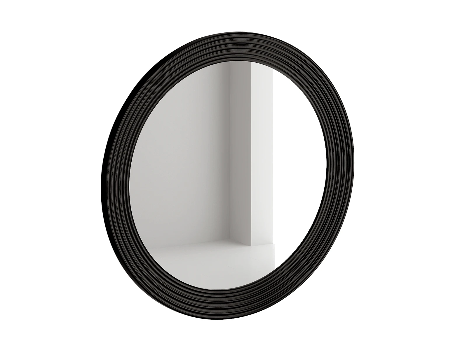 Настенное зеркало Cloud в раме черного цвета