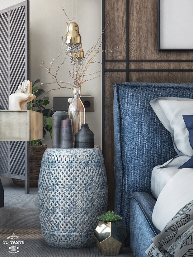 Фотография: Спальня в стиле Лофт, Современный, Квартира, Проект недели, Москва, Серый, Коричневый, ToTaste Studio, Более 90 метров – фото на INMYROOM